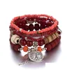 Fili di gioielli di moda bohemien di perline Ciondolo ala d'angelo Braccialetto di perline Mti Layer Colorf Perline Charms Bracciali Drop Delivery Dhvfb