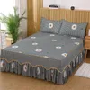 Gonna da letto 1pc Lenzuolo con angoli singolo matrimoniale Queen King Size Euro Style 100 Gonne in microfibra Biancheria con coprimaterasso elastico 221129