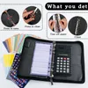 Reklam Display Equipment A6 Glitter Hand Zip Bag Loose Leaf Binder Notebook Inner Core Cover Note Book Planner Office Stationery Supplies 221130