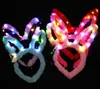 Decorações de Natal Kids Kids Easter Bunny Rabbit Ears Cosplay Criança Crianças adultas de cabelo macio de cabelo macio de cabelo led led