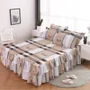 Bedding sets 3PC Bedspread Bedroom Fitted Sheet Cover Soft Non Slip King Queen Bed Skirt Wedding Bedskirt WithPillowcase For Four Seasons 221129