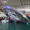 Şişme aydınlatma uzay aracı modelleri uçuruyor ufo balonlar enflasyon uzay tema dekorasyonu açık hava parti etkinliği ile hava üfleyici ile 7m oyuncak sporları için