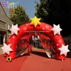 Özelleştirilmiş 5x3mh reklam şişirilebilir yıldızlar arhces giriş kemerli kapı patlama parti etkinliği dekorasyon oyuncakları spor
