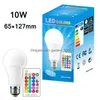 Led Bulbs Dimmable Led Bb 3W 5W 10W B22 E27 Light Hight Brightness 980Lm White Rgb 220 270 Angle With Remote Control Drop Delivery L Dhcyw