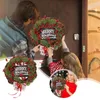 Decorative Flowers 2022 PE Red Fruit Iron Ring Christmas Wreath Wooden Brand Home Decoration Ornaments For Fireplace