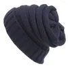 Boinas Capas de invierno Lady Warm Hat For Women Gelandeses de punto de niña Capa gruesa para mujeres