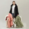 Kvinnors dikerockar hxjjp 2022 Winter Coat Cotton Padded Jacket Kvinnors långärmad överdimensionerad tjocka varma huva parkor