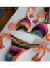 женские летние сексуальные купальники контрастного цвета бикини с леопардовым принтом купальник плавательный пляжная одежда из двух частей модные бикини банное белье стринги купальники