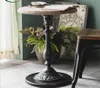 Iron coffee shop small round table living room Furniture leisure balcony some solid wood vintage home tablE tea tables