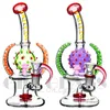 9 pouces de narguilé USA Glass Horns Dab Grée Verre Bong Bong Fumer Pipe d'eau Bubblers Bongs Oil Riches avec banger de quartz de 14 mm et bol