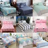 Bedding sets 100 Polyester Brushed Sheet Modern Flat Bedsheet Bed Linen for Bedroom Single Full Queen Size Bedspread Soft Breathable 221129