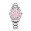 Pink Oyster Perpetual Womens Designer Watch 31mm 36mm 41mm Automatisk mekanisk 904L Full rostfritt stål Vattentäta lysande lyxklockor