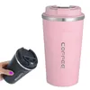 Water Bottles 12oz Thermos Coffee Traval Mug With Temperature Display Insulated Cup To Go Leak Proof Bottle for Car 380510ml 221130