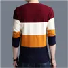 Мужские свитера Browon Brandswater осень с длинным рукавом Slim Vneck Fit Sweater Полосавый нижний нижний размер M4XL 221130