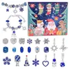 Decorazioni natalizie Calendario dell'Avvento Bracciali Set Serie blu Xmas Conto alla rovescia Gioielli a tema fai da te per ragazze 221130