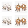 Dangle Chandelier Fashion Jewelry Womens Shell Cane Weave Conch Earrings Handwoven Sea Wind Circle Dangle Drop Delivery Dht14