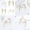 Bengelen kroonluchter kristal kwastje lange bengele oorbel voor vrouwen trendy strass sieraden hanger oorbellen hoge kwaliteit druppel levering dhkr3