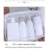 Storage Bags 4Pcs Clear Zipper Toiletry Bag Waterproof PVC Transparent Makeup Cosmetic Pouch Travel Portable Shower Wash Organizer