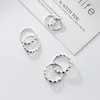 Hoop Earrings 925 Sterling Silver Weave For Women Ear Round Circle Hoops Rings Earings Prevent Allergy Jewelry B020