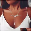 Pendentif Colliers Mode Bouteille De Vin Coupe Collier Ras Du Cou Pendentifs Sier Rose Or Chaîne Bijoux Pour Femmes Enfants Cadeau Drop Livraison Nec Dhrh9