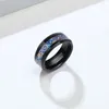 Wedding Rings Men Tungsten Bands Engagement Ring With Mechanical Gear Wheel Light Blue Carbon Fiber Inlay Comfort Boyfriend Dad