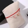 Lien Bracelets YUN RUO 18 K Plaqué Or Mode Ligne Rouge Cochon Bracelet Femme Cadeau Rose 316 Titane Acier Bijoux Ne Fade Drop Shopping