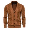 Mens Sweaters Knitted Cardigan Coat Men Casual Long Sleeve Buttons Male VNeck Elegant Clothing 95% Cotton Quality 221130