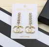 15style 18K Gold Plated Designer Letters Stud Earrings Small Sweet Wind Geometric Crystal Rhinestone Pearl Earring Jewelry Accessories Gift