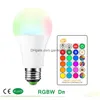 Led Bulbs Dimmable Led Bb 3W 5W 10W B22 E27 Light Hight Brightness 980Lm White Rgb 220 270 Angle With Remote Control Drop Delivery L Dhcyw