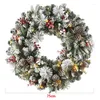 クリスマスの装飾75cm冬の花輪のLEDライトホーム装飾年のおなじみ人工大きな花輪装飾室の装飾品ペンダント