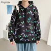 Men's Hoodies Sweatshirts With Hat Men Printed Couples Handsome Clothing Chic Retro Ins Loose Hooded Hoody Harajuku Streetwear Hip hop Ulzzang 221129