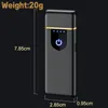 USB Electric Lighter Fingerprint Touch Sensing Smart Lighters Rechargeable Flameless Cigarette Igniter Mini Double-sided Ignition Lighter