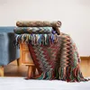 Decke Bohemia werfen für Bett weich gestrickt mit Quasten dekorativen Sofa Deckung Spread El Reisetteppich 22130