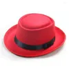 Berets 2022 Retro Briter British Flat Top Hat Caps Round Round for Women and Men Jazz Jazz Leisure Travel Hats Fashion