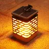 Kreatywny zewnętrzny słoneczny lampa IP55 Flashing Flame Light Waterproof for Home Garden Office Bar Dekoracja przyjęcia weselnego