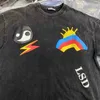 T-shirts voor heren Creative Fun Rainbow Foam Print Short Sleeve T-Shirt Men Loose T221130