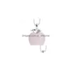 Pendant Necklaces Suspension Apple Natural Stone Pendant Crystal Pendants Quartz Bead Necklaces Fashion Jewelry For Female Women Gif Dhquy