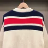 Erkek Sweaters Tasarımcı Erkek Tasarımcı Sıradan Örgü Kontrast Renk Lüks Sonbahar Moda Ceket Klasik Ladies Kazak Beyaz Yün Sweater Erkekler Boyut Boy