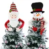 Juldekorationer Santa Claus Snowman Elk Tree Top Decor Merry For Home Xmas Ornament Navidad Party Supplies 221130