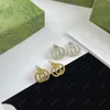 Women Fashion Stud Earrings Small Silver Earring Designers For Mens Jewelry Luxury Letter G Studs Gold Hoops Ornaments Necklaces With Box
