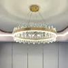 Lâmpadas pendentes Candelier para sala de estar Lâmpada de cristal Iluminação interna Luxo de luxo de luxo Modelo de casa nórdico Nórdico