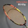 Racchette da badminton Ultralight 8U 65g Carbon Corde per racchette professionali Borsa con corde Multicolor Z Speed Force Raket Rqueta Padel 22 30LBS 221130