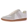 Luxe merk pop-design Casual herenschoenen laag uitgesneden sneaker Wit nappaleer en suède flats met veters outdoor trainers flats 35-45