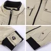 남성 재킷 군사 오토바이 재킷 겨울 패션 캐주얼 슬림 윈드 브레이커 코트 폭격기 두꺼운 따뜻한 따뜻한 221130