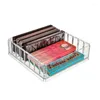 Opslagboxen Ag Grid Lattice Clear Acryl Eyeshadow Lipsticks Holder Make -up borstel Organisator Box Containers