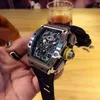 Relojes Reloj de pulsera Diseñador de lujo para hombre Relojes mecánicos Richa Milles Reloj de pulsera para hombre Esfera grande Multifuncional Mecánico automático Thre