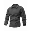 M￤ns jackor Slim Double-Faced Fleece Tactical Sweater Casual Turn-Down Collar dragkedja Solid Color Man Warm Winter Coat 221130