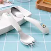 Zestawy naczyń obiadowych 304 Creative Cutlery Fork Cartoon Producenci łyżki ze stali nierdzewnej