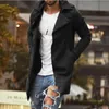 Men's Jackets Winter Classic Double breasted Lapel Long Coats For Solid Fashion Windbreaker All Match Streetwear Autumn Male Clothes 221130