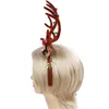 Weihnachtsdekorationen Stirnband Rentiergeweih Haarreifen Leuchtende Weihnachtsklammern Festival Partyzubehör für Frauen Mädchen 221130